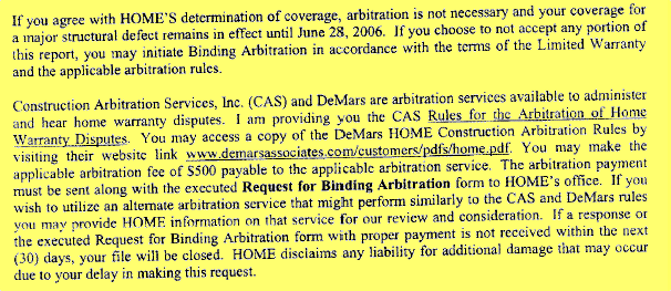 Excerpt from a KB Home Letter 